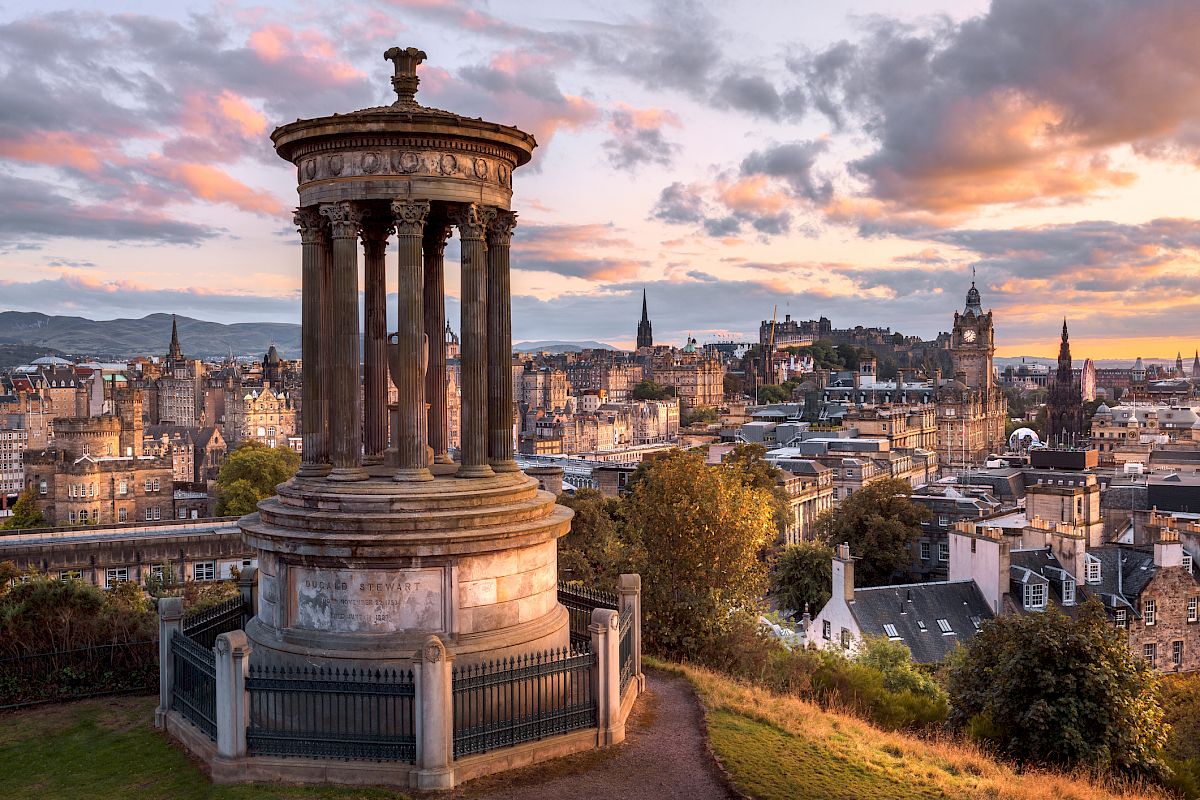 View of Edinburgh city centre from Calton hill